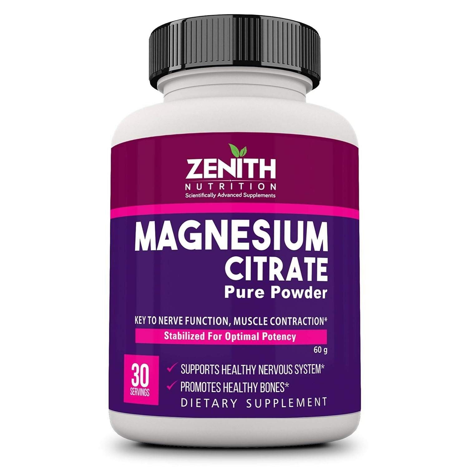Zenith Nutrition Magnesium Citrate Powder 