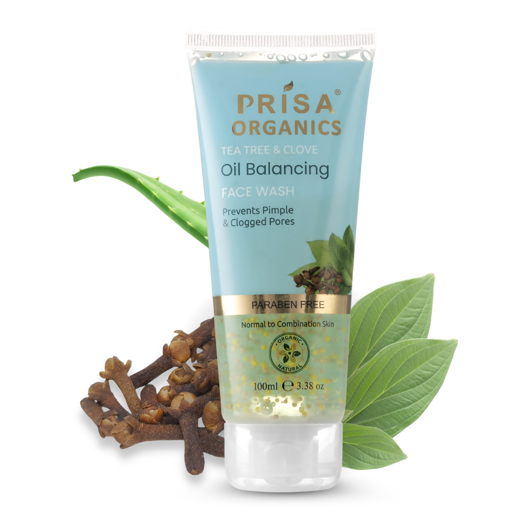 Prisa Organics Tea Tree & Clove, Oil Balancing Face Wash 