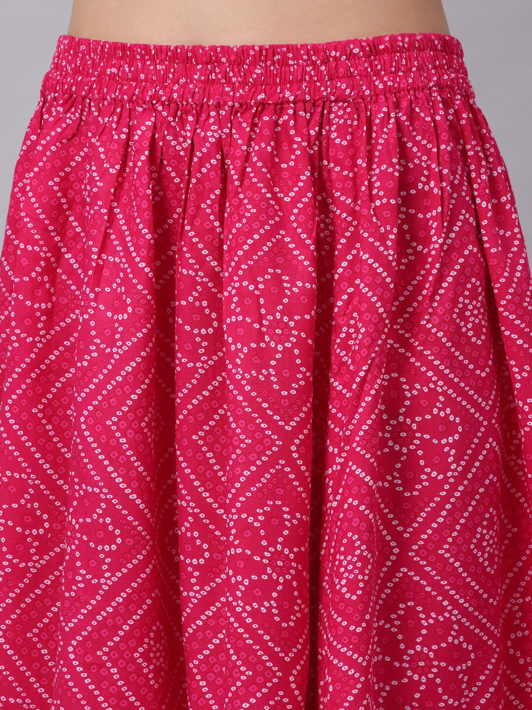 Kalini Women Pink Floral Embroidered Layered Gotta Patti Kurti with Sharara & With Dupatta 