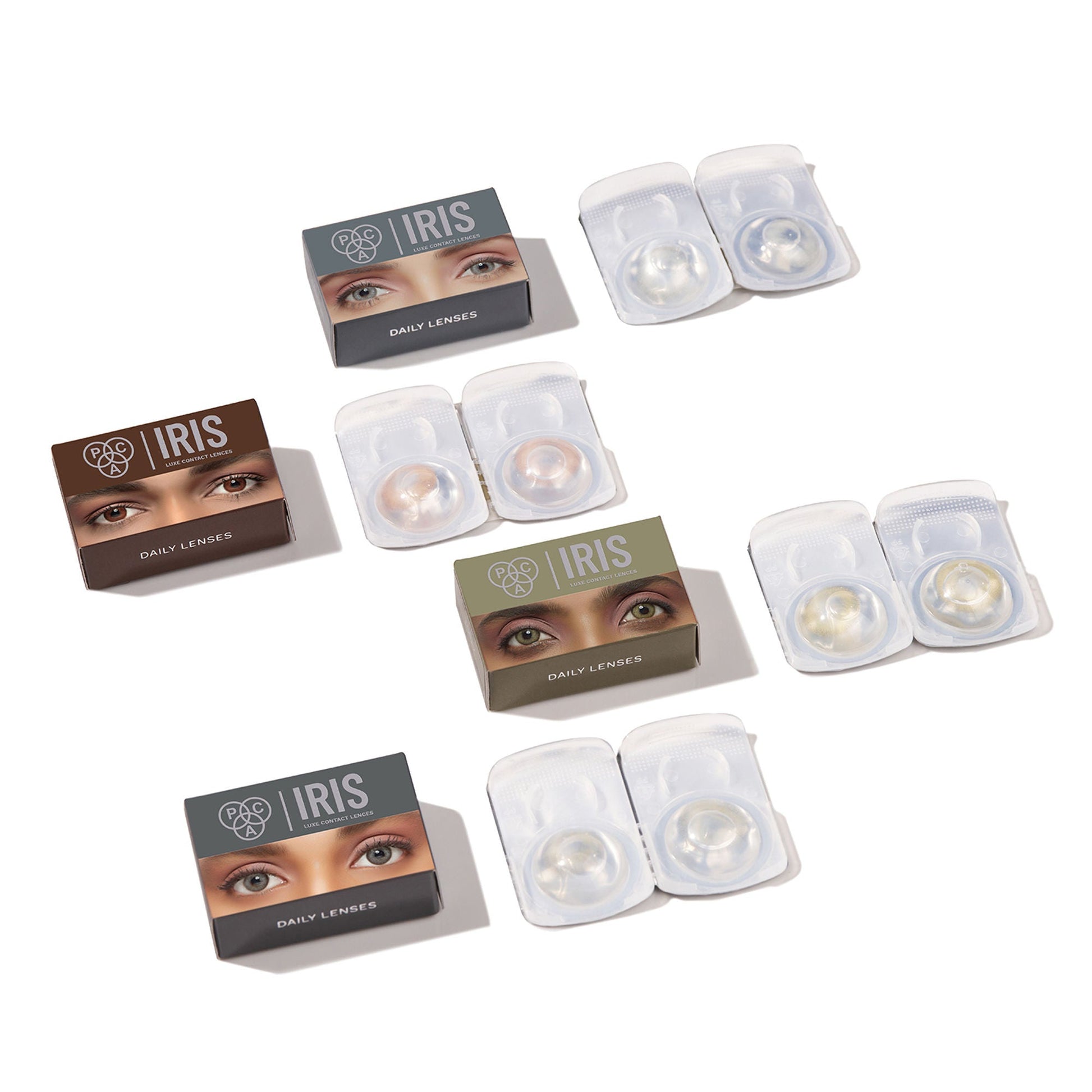 PAC Studio IRIS LUXE Daily Lenses Topaz - Comfortable Natural Looking Lenses, Soft Non-Irritating