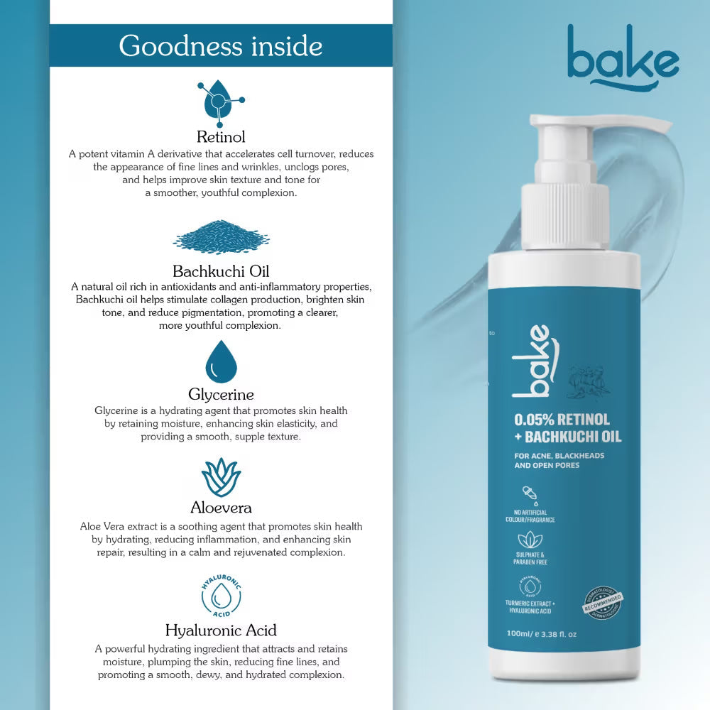 BAKE 0.05% Retinol Face Wash  Grab2Buy Bake Grab2Buy