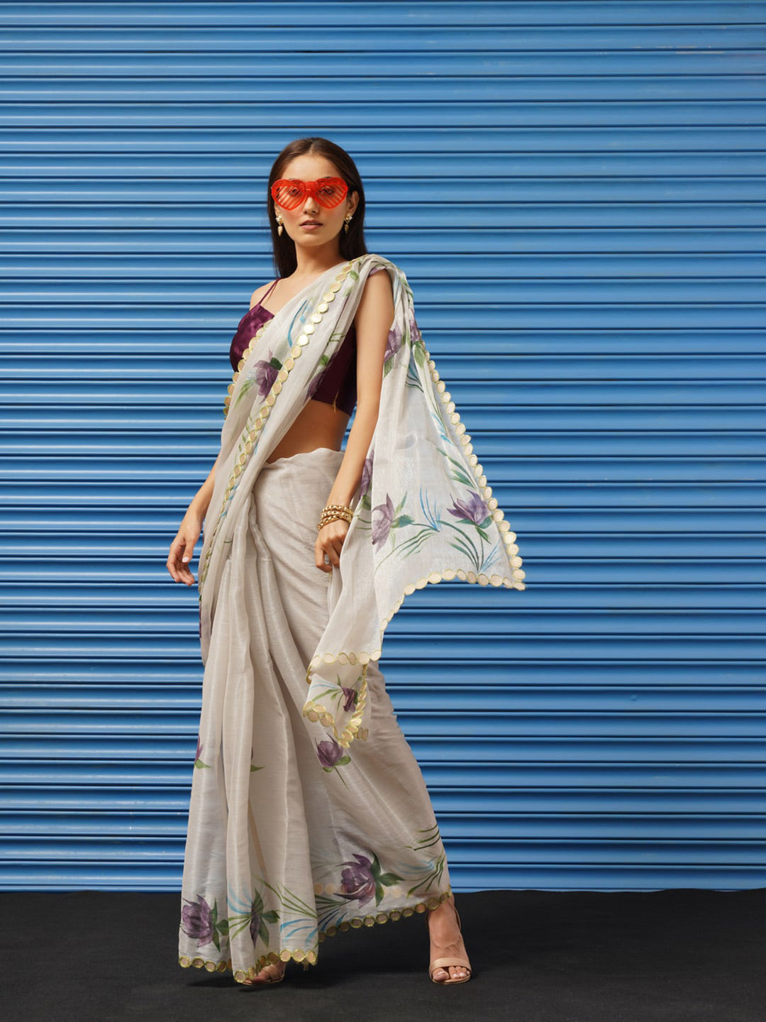 Tikhi Imli Floral Printed Poly Chiffon Grab2Buy 