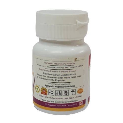 Deep Ayurveda Flax Seed 500mg Veg Capsules - Grab2buy