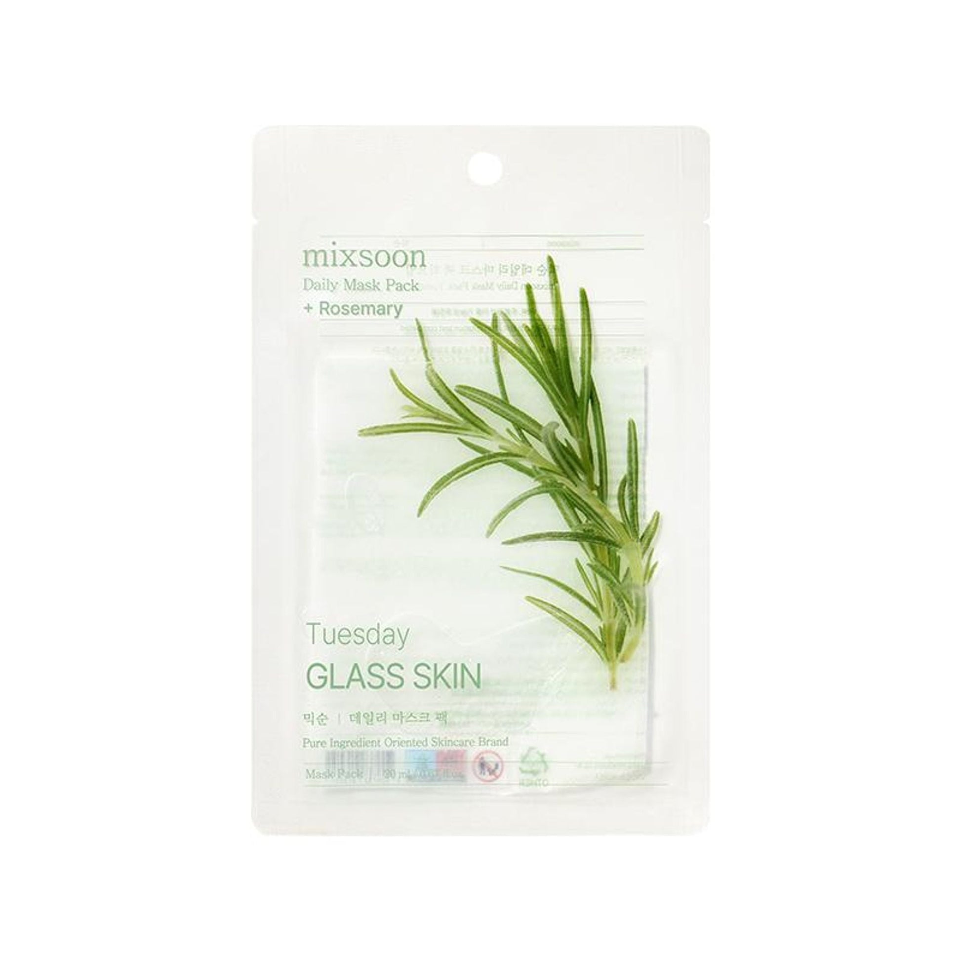 Mixsoon Daily Mask Pack Tuesday, Revitalizes, Brightens & Energizes Tired Skin Sheet Mask