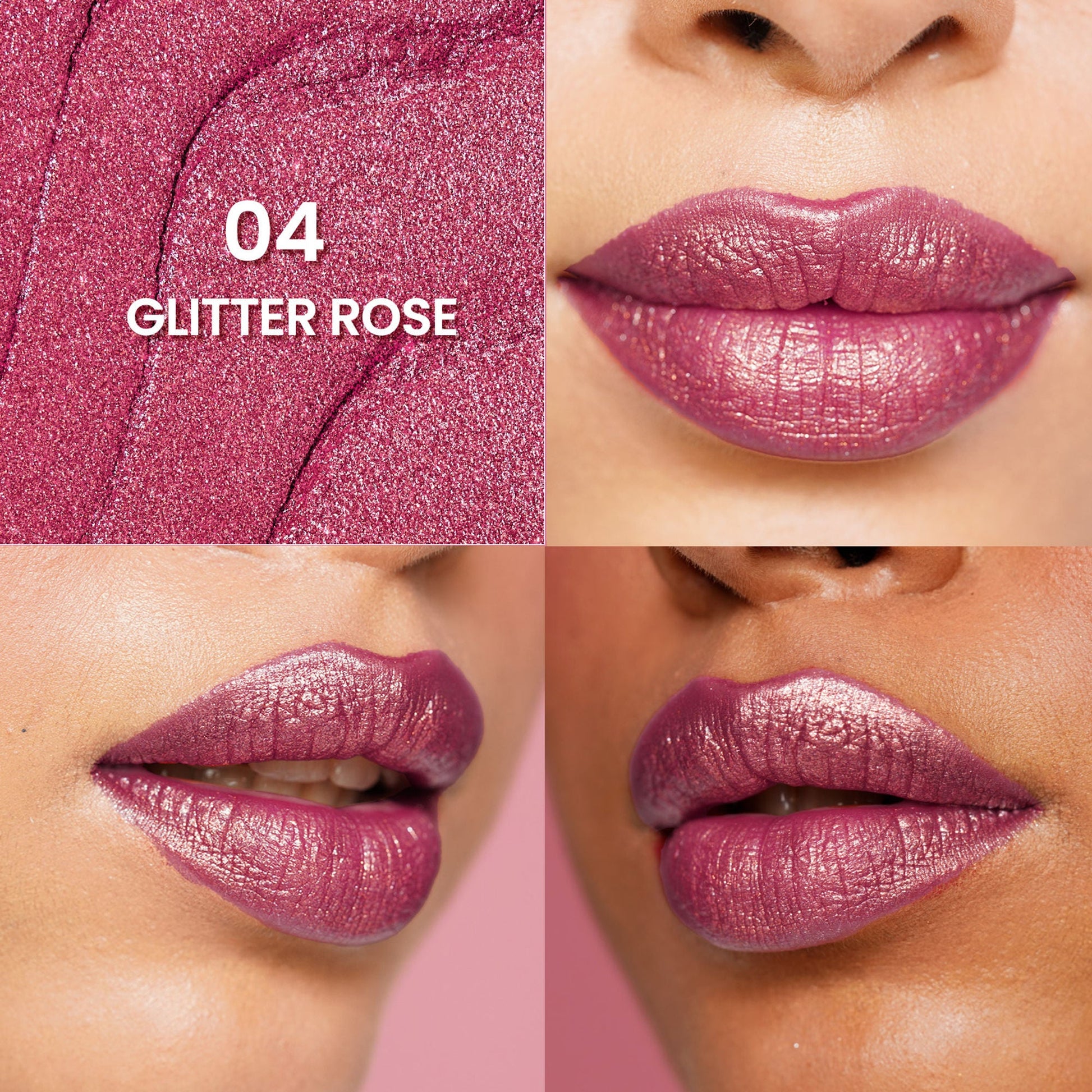 Swiss Beauty More Than Glitter Lipstick - 4 Glitter Rose