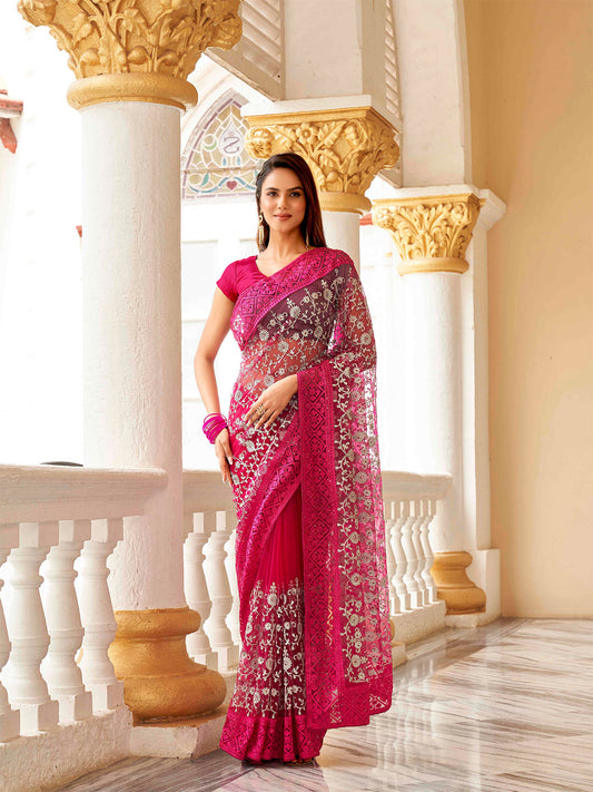 Tikhi Imli Embellished Beads and Stones Net Heavy Work Grab2Buy 
