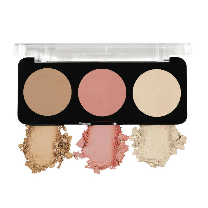 Swiss Beauty Cheek-A-Boo 3 In 1 Blusher Contour & Highlighter - 3 