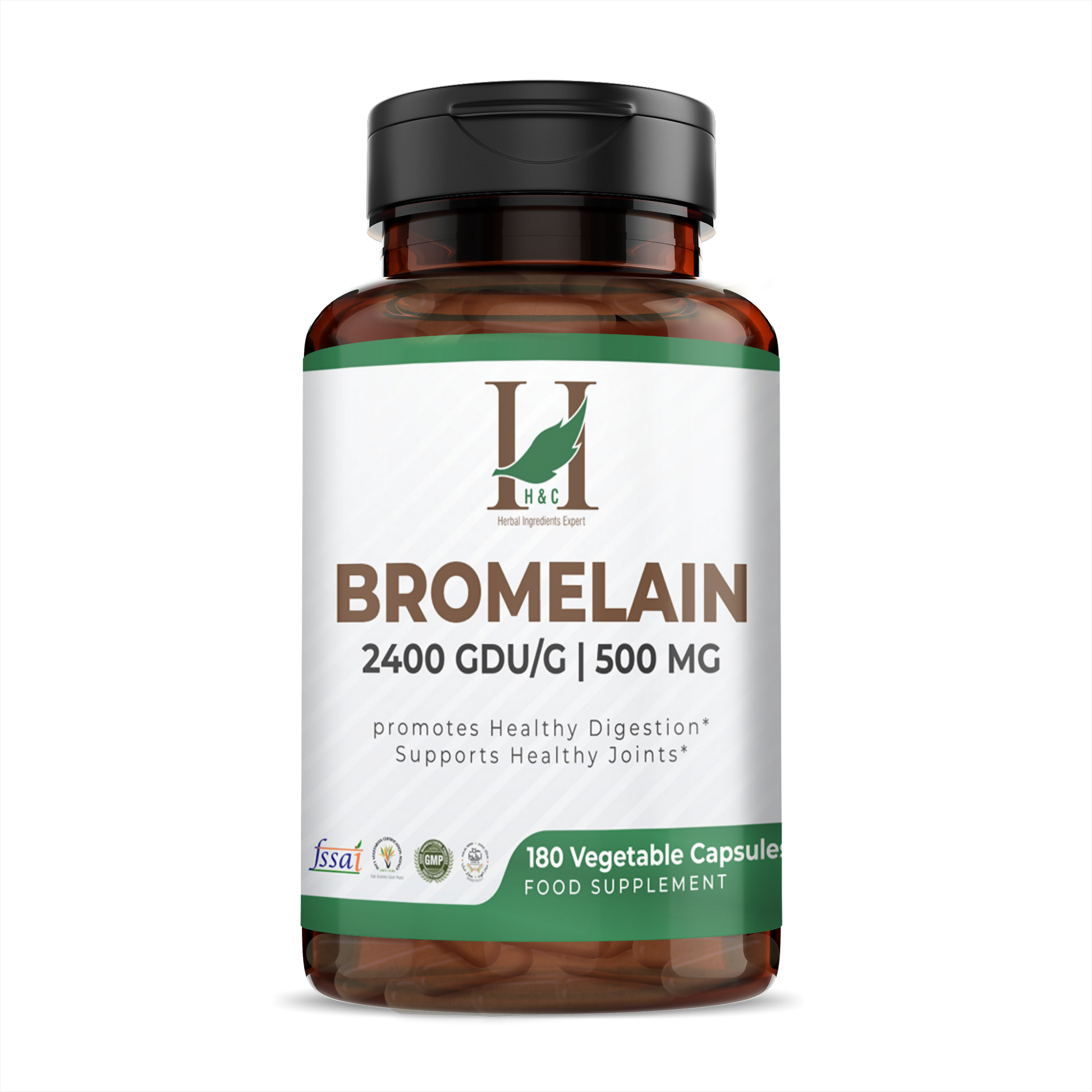 H&C Herbal Bromelain Veg Capsules - Grab2buy