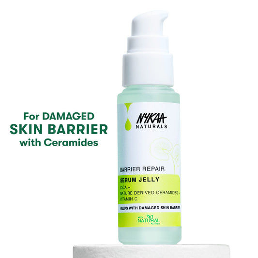 Nykaa Naturals Cica & Ceramides Serum Jelly with Vitamin C to Soothe, Repair Barrier & Brighten Skin