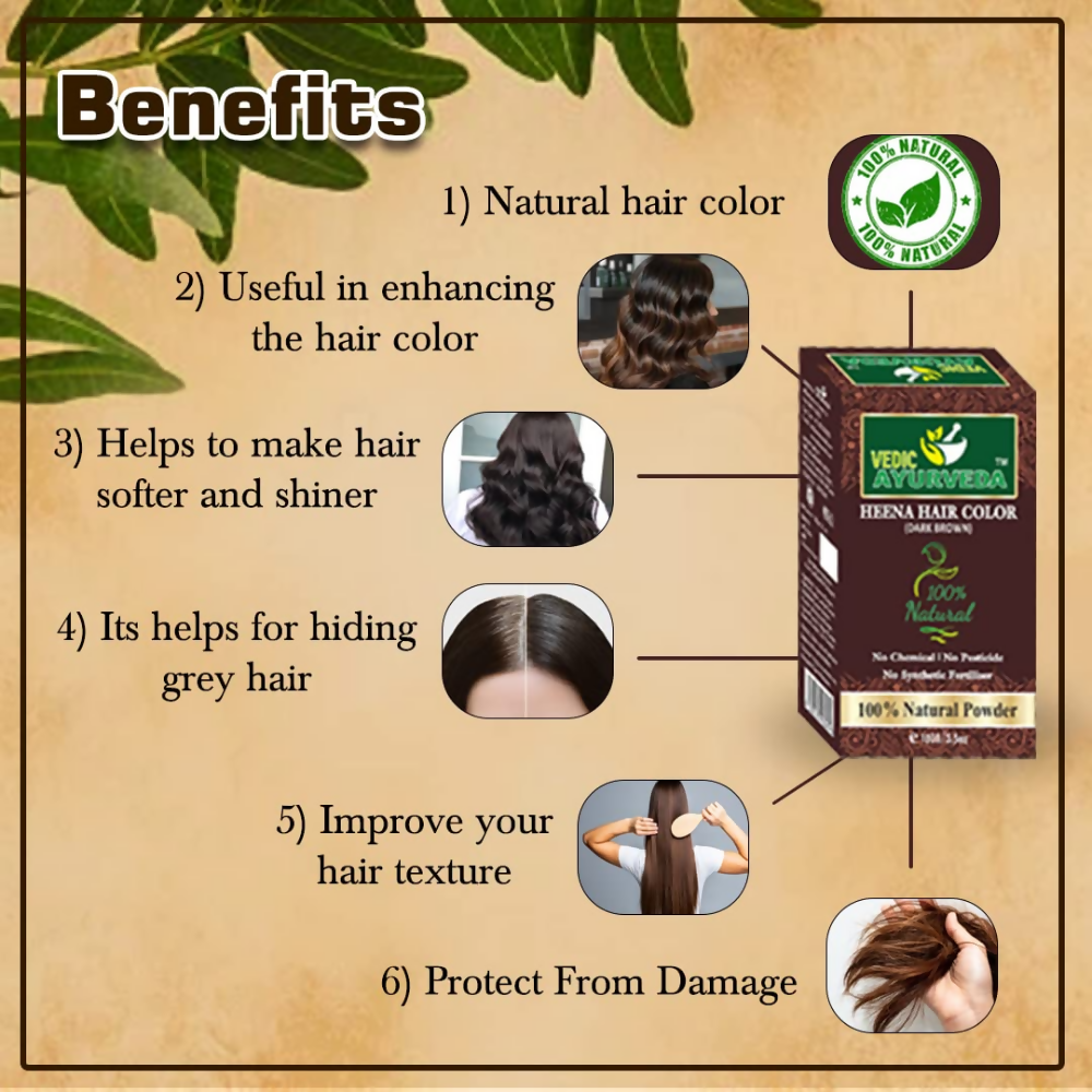 VedicAyurveda Dark Brown Hair Color  Grab2Buy VedicAyurveda Grab2Buy