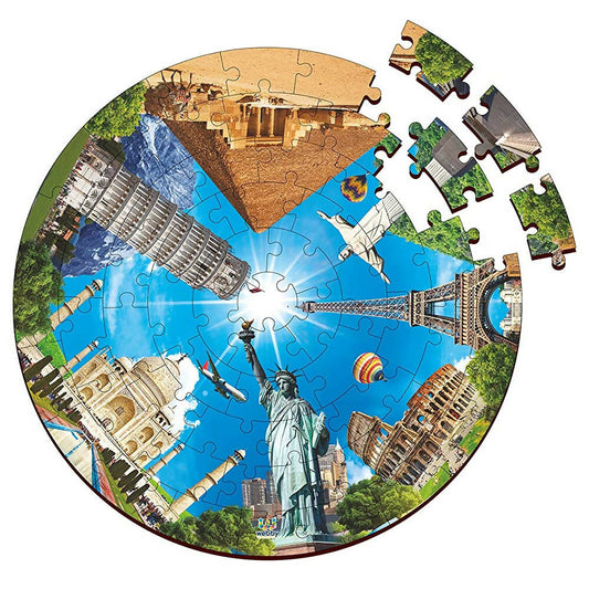 Webby Wooden Seven Wonders of The World Jigsaw Puzzle-60 Pcs  Grab2Buy Webby Grab2Buy