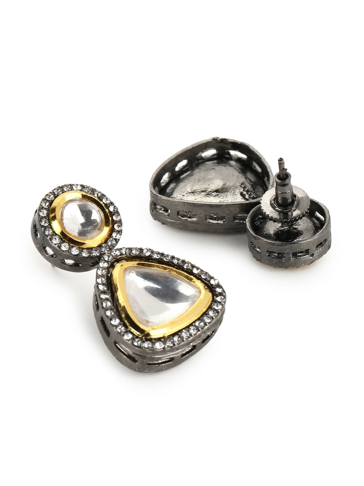 Silver-Plated Contemporary Drop Earrings - Ruby Raang - Grab2buy