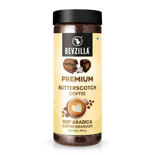 Bevzilla Premium Butterscotch Coffee Powder 100% Arabica 
