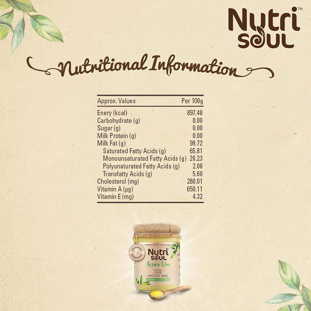Nutrisoul Arjuna Ghee | Traditional Curd Churned | Pure and Natural Desi Ghee 