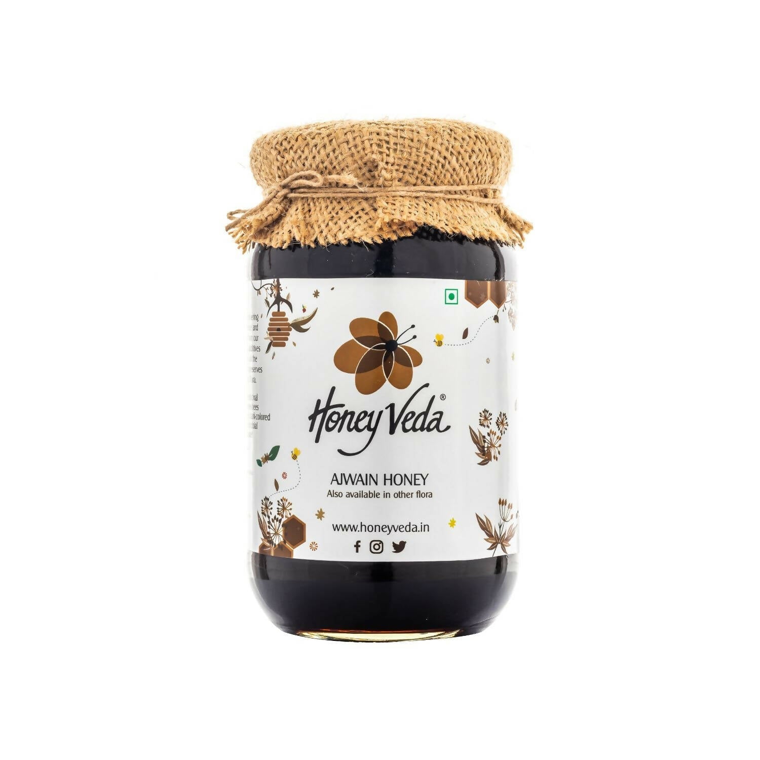 HoneyVeda Premium Raw Ajwain Honey 
