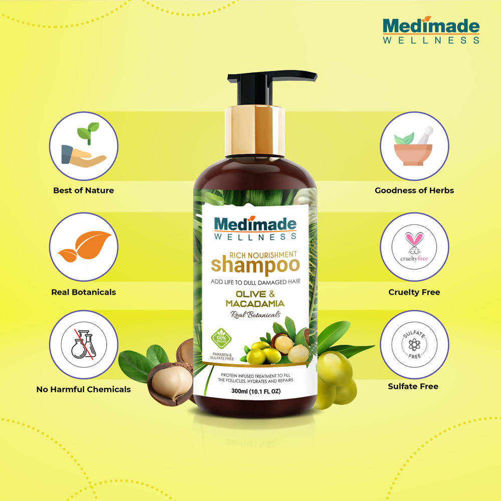 Medimade Wellness Rich Nourishment Shampoo With Olive and Macadamia