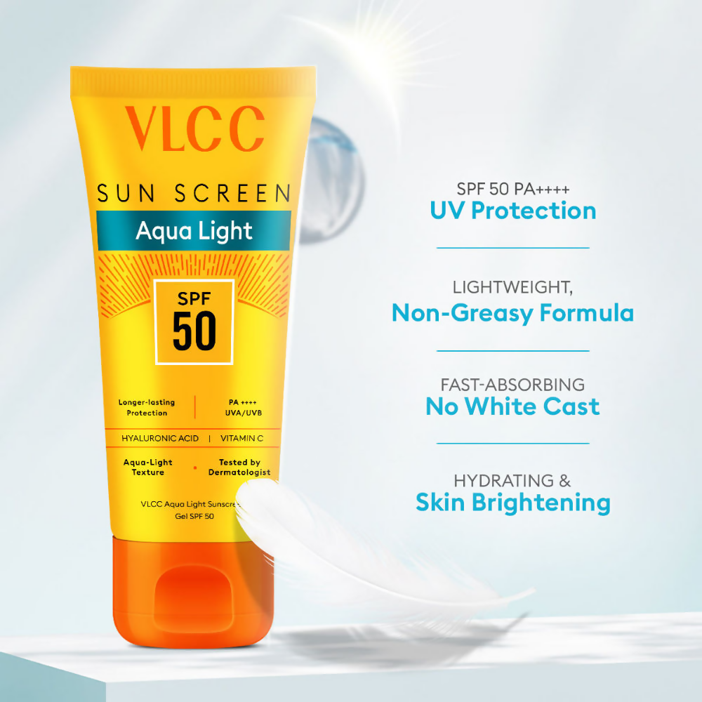 VLCC Aqua Light Sunscreen Gel SPF 50 PA++++  Grab2Buy VLCC Grab2Buy