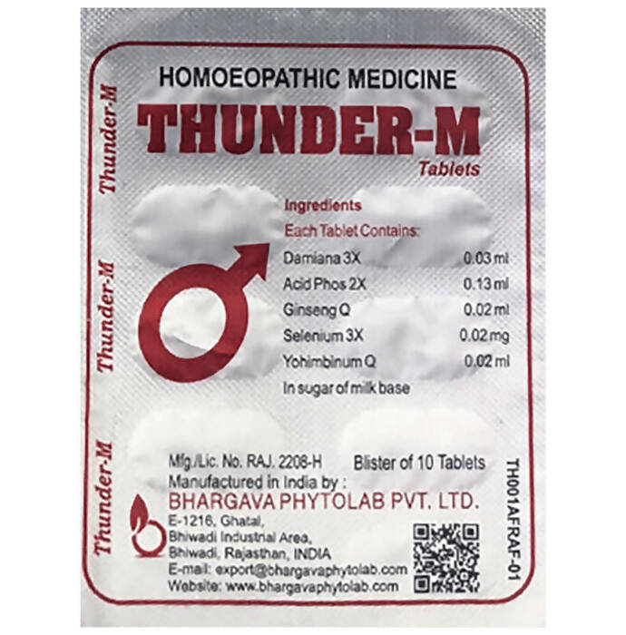 Dr. Bhargava Homeopathy Thunder-M Tablets 