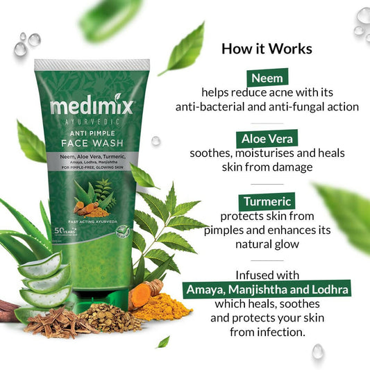 Medimix Ayurvedic Anti Pimple Face Wash - Grab2buy