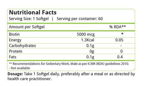 Nature's Velvet Biotin Softgels 