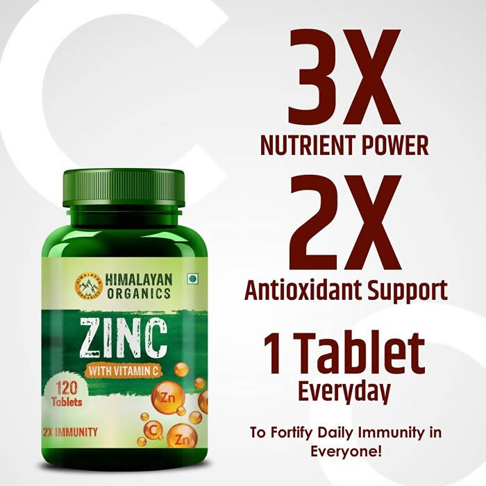 Himalayan Organics Zinc With Vitamin C Tablets 