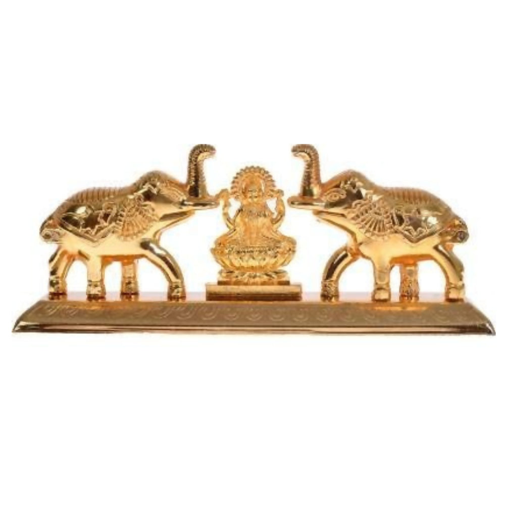 Fashion Bizz Handcrafted Goddess Lakshmi Roli Chawal Box with Elephants - Grab2buy