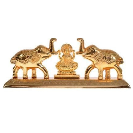 Fashion Bizz Handcrafted Goddess Lakshmi Roli Chawal Box with Elephants - Grab2buy