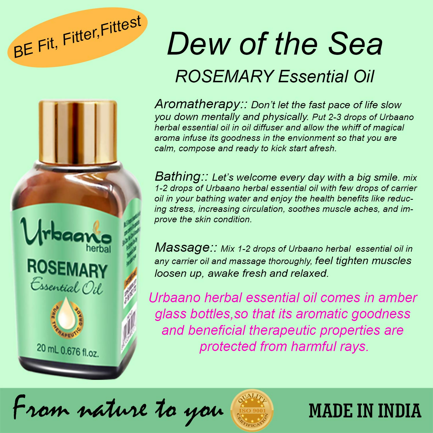 Urbaano Herbal Rosemary Essential Oil  Grab2Buy Urbaano Herbal Grab2Buy
