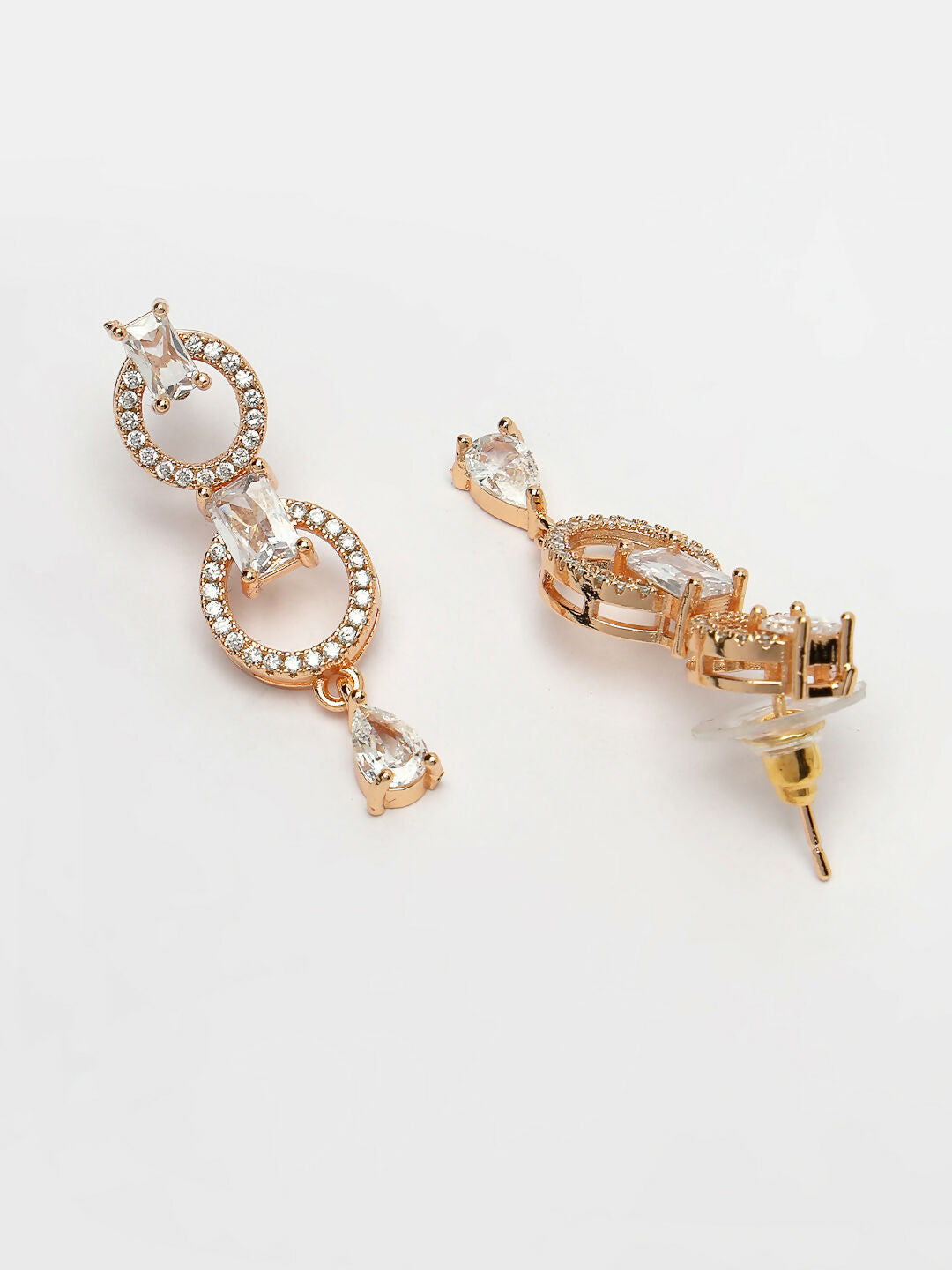 NVR Women's Gold-Plated American Diamond Studded Handcrafted Jewellery Set - Grab2buy