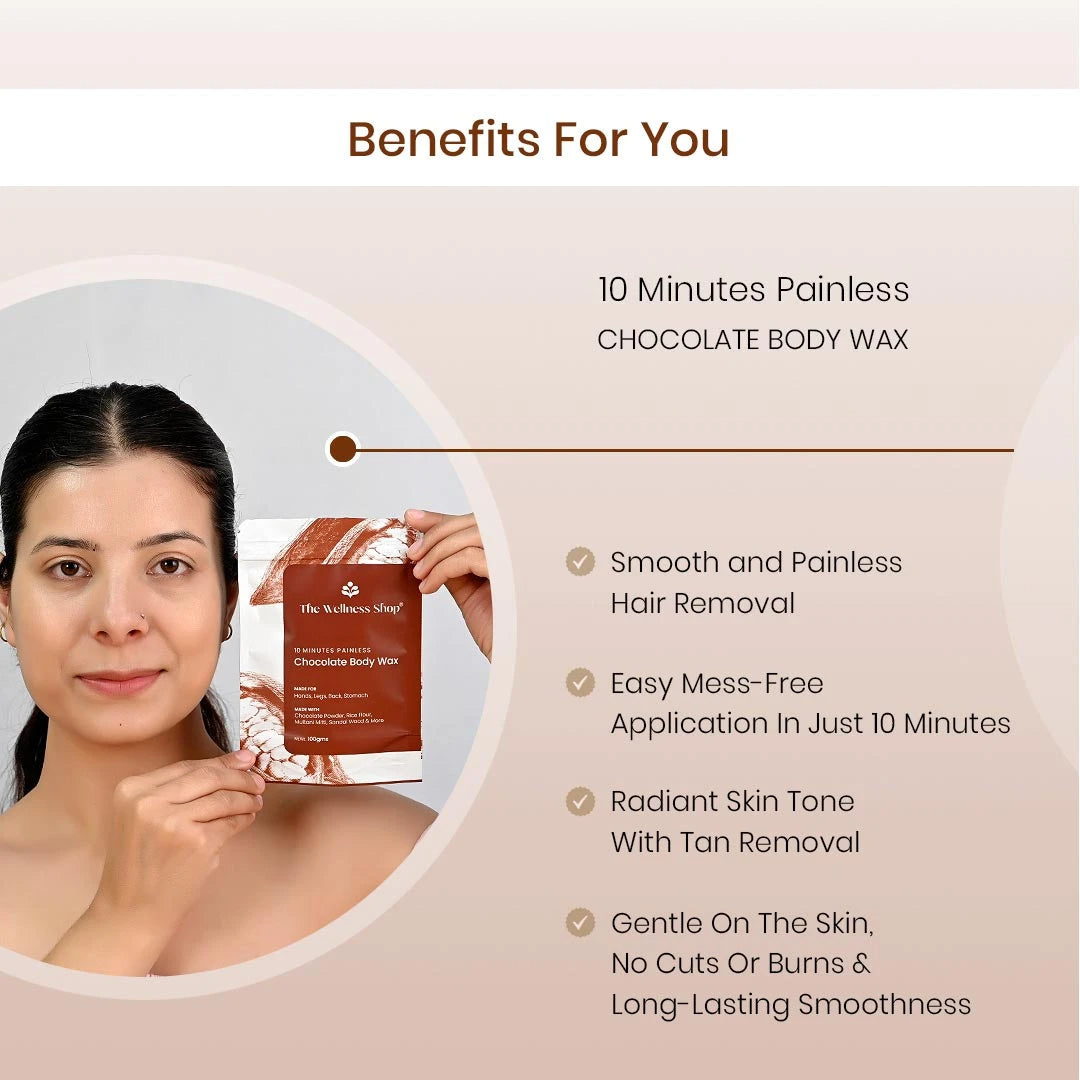 The Wellness Shop Chocolate Hair Removal Powder  Grab2Buy The Wellness Shop Grab2Buy