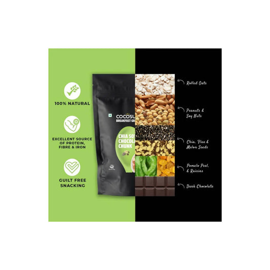 Cocosutra Chia Soya Chocolate Chunk Breakfast Granola - Grab2buy