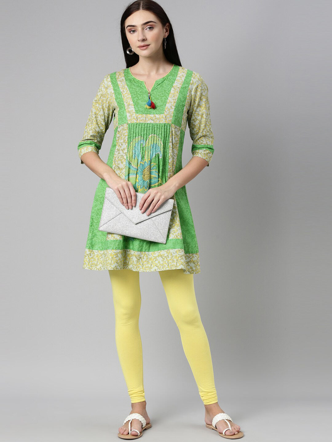 Souchii Slim Fit Churidar-Length Leggings 