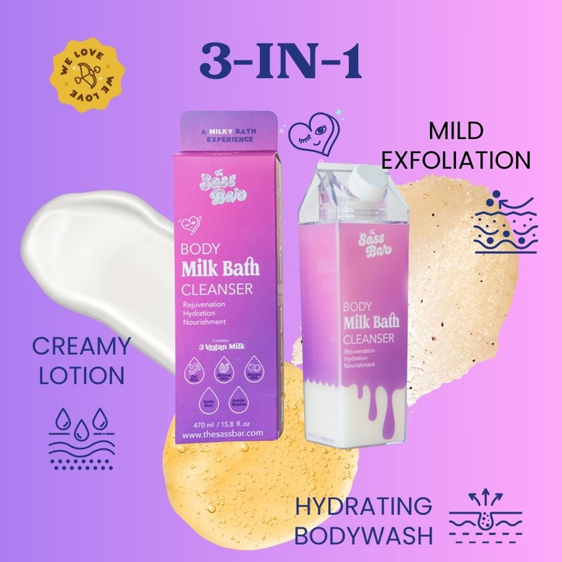 The Sass Bar Dusk Exfoliating Bodywash with Lactic Acid + Centella for Sensitive Skin  Grab2Buy The Sass Bar Grab2Buy