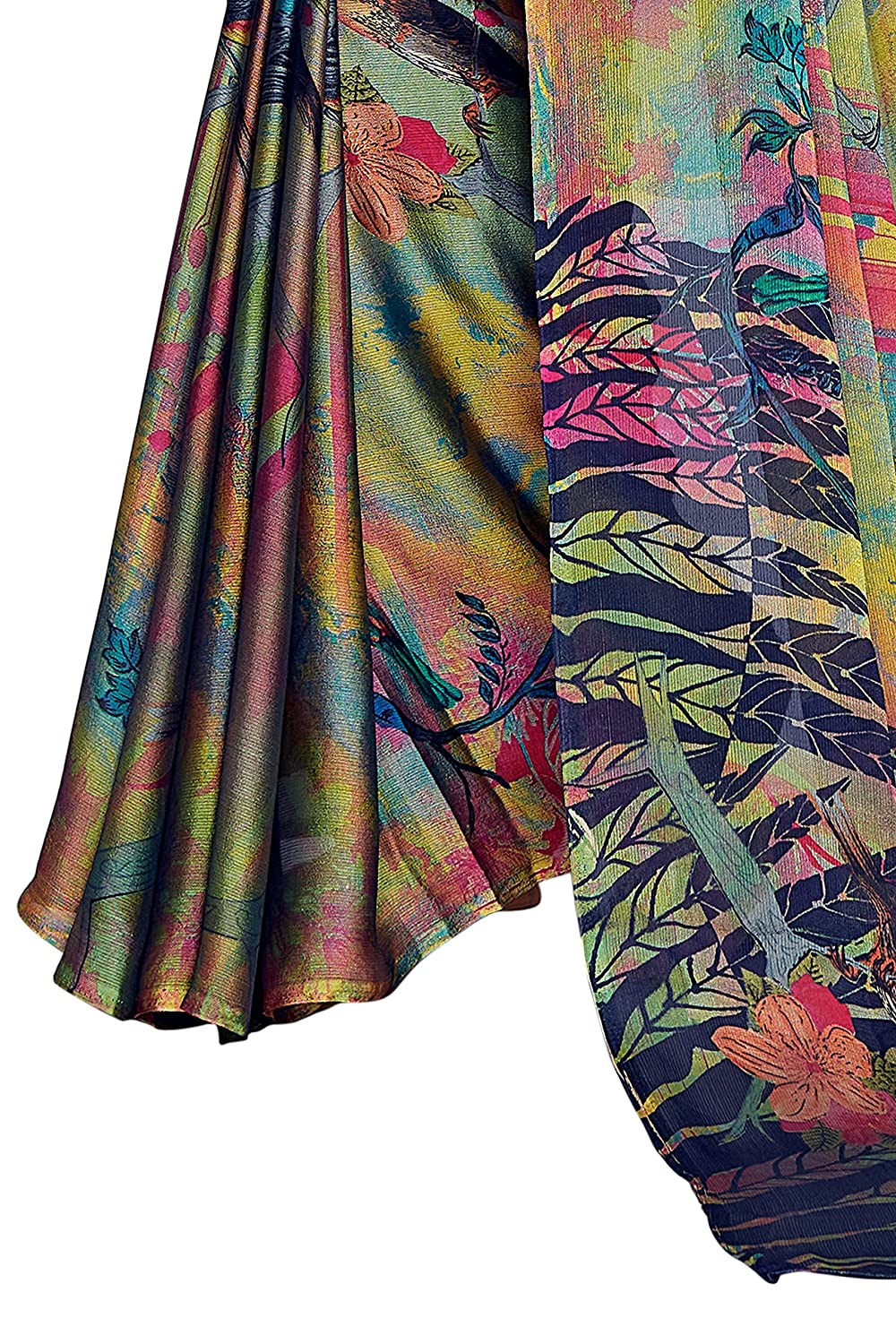 Mirchi Fashion Women's Chiffon Forest Designer Saree