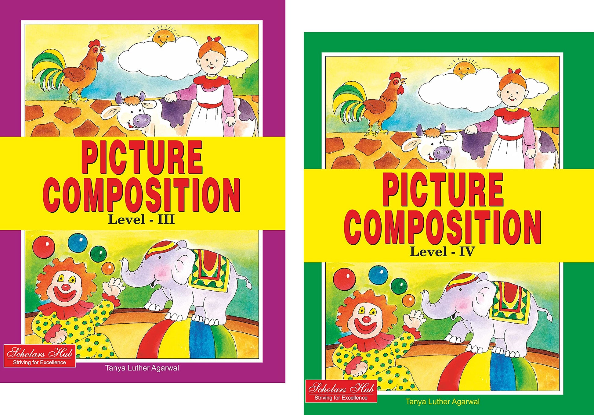 Scholars Hub Picture Composition Book (Part 3, 4) (Set Of 2 Books) | Picture Composition Book For Class 3,4 | 60 Pages