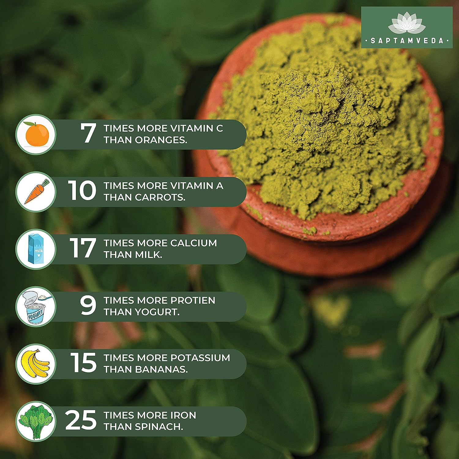 Saptamveda Organic Moringa Powder 