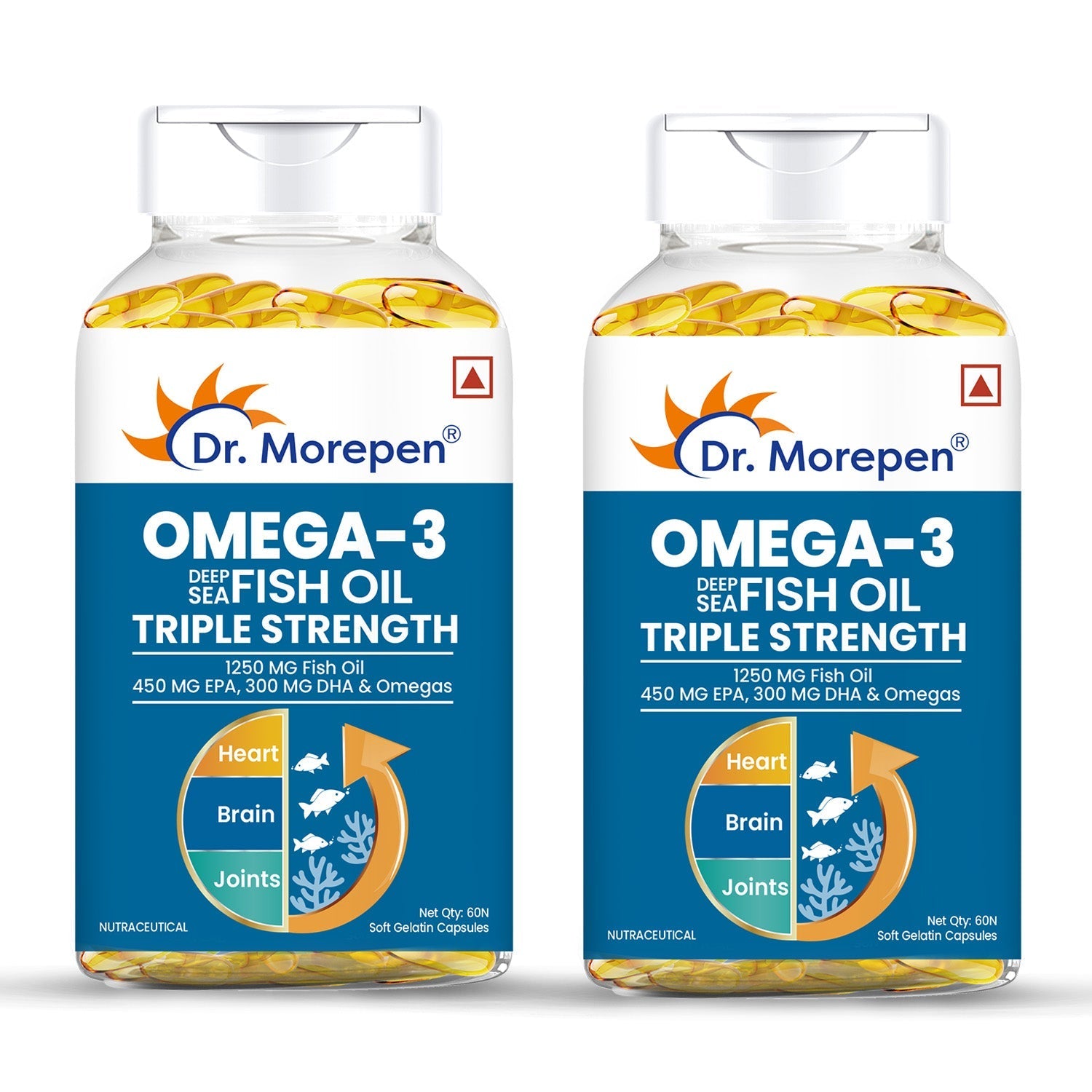 Dr. Morepen Omega-3 Deep Sea Fish Oil Triple Strength Softgels 