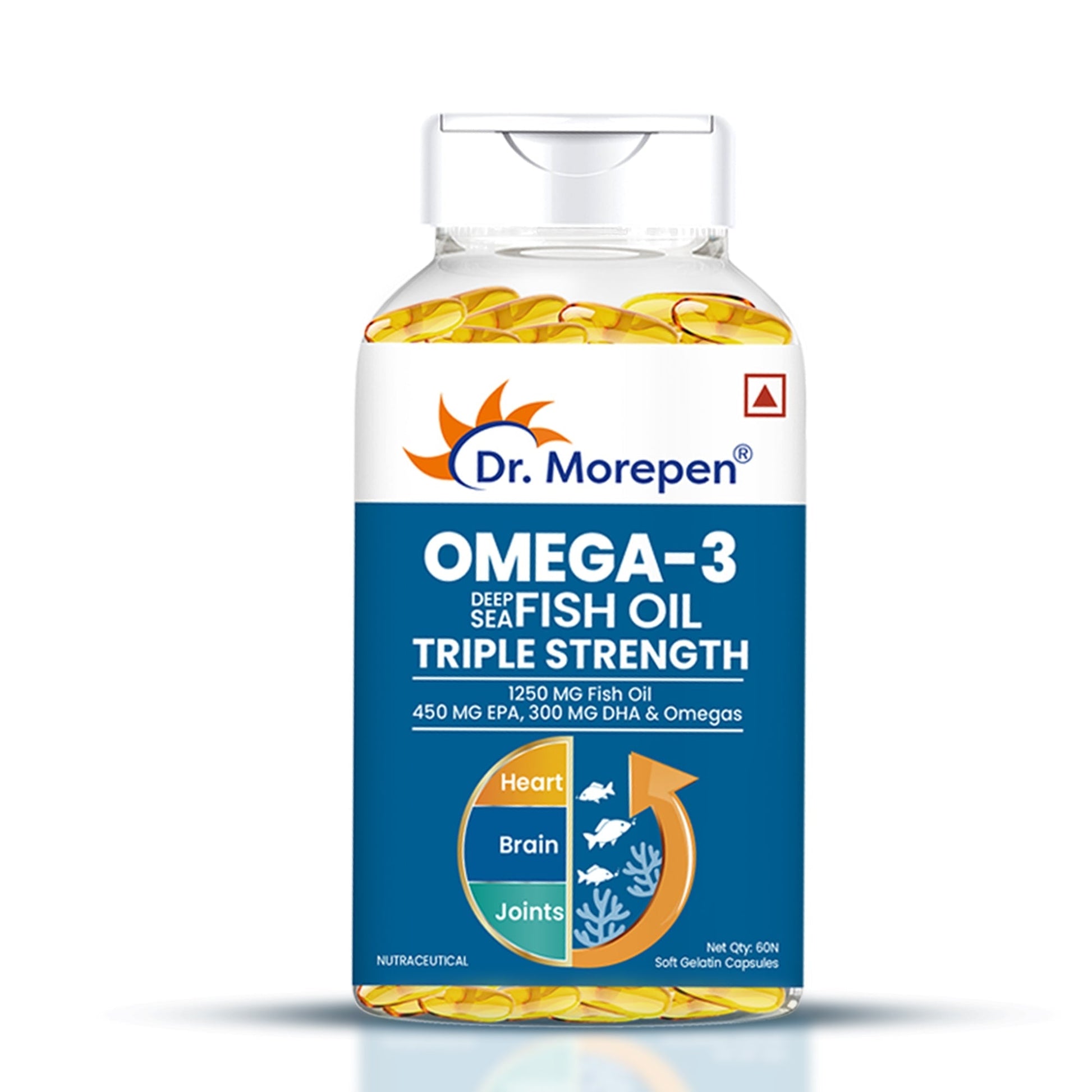 Dr. Morepen Omega-3 Deep Sea Fish Oil Triple Strength Softgels 