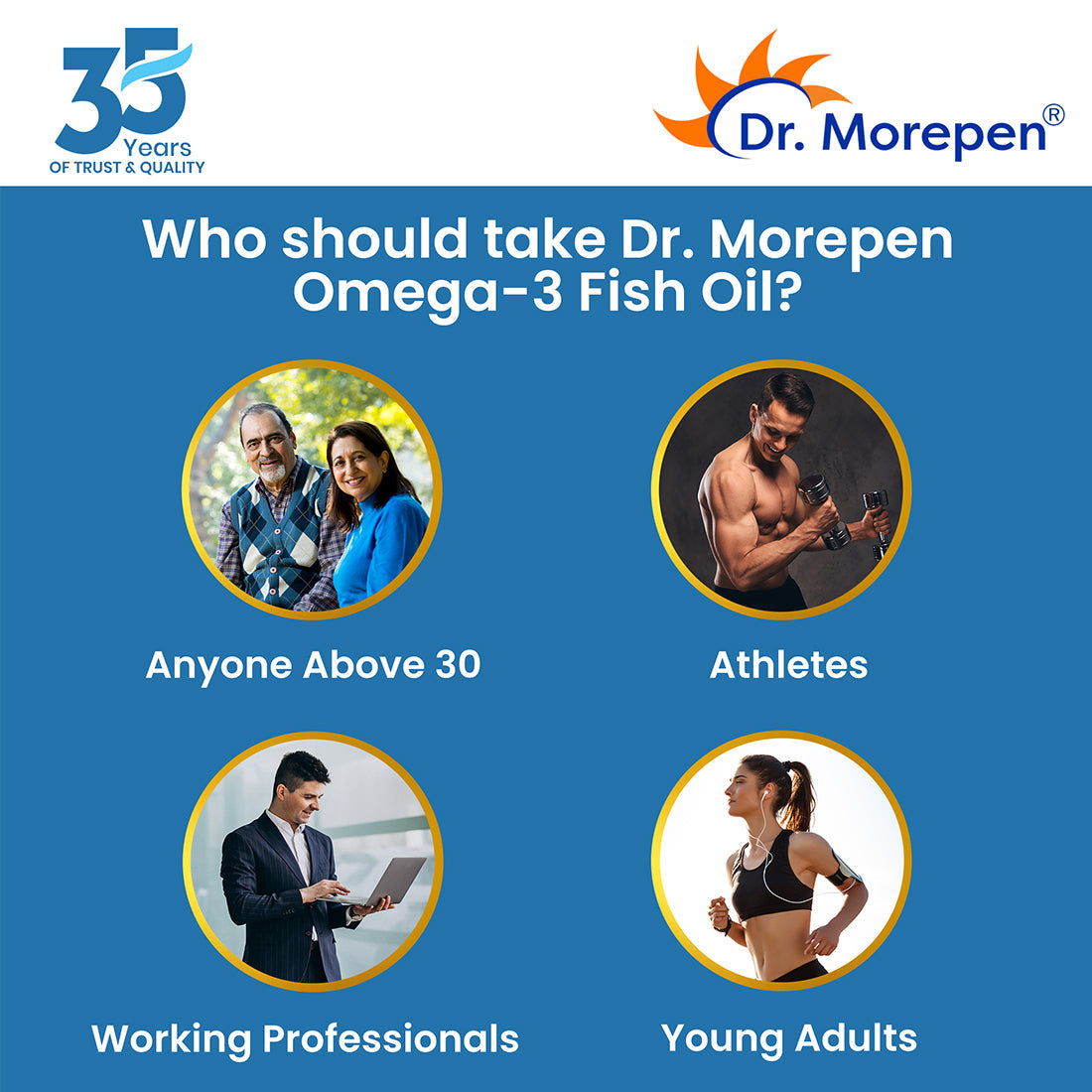 Dr. Morepen Omega-3 Deep Sea Fish Oil Triple Strength Softgels - Grab2buy