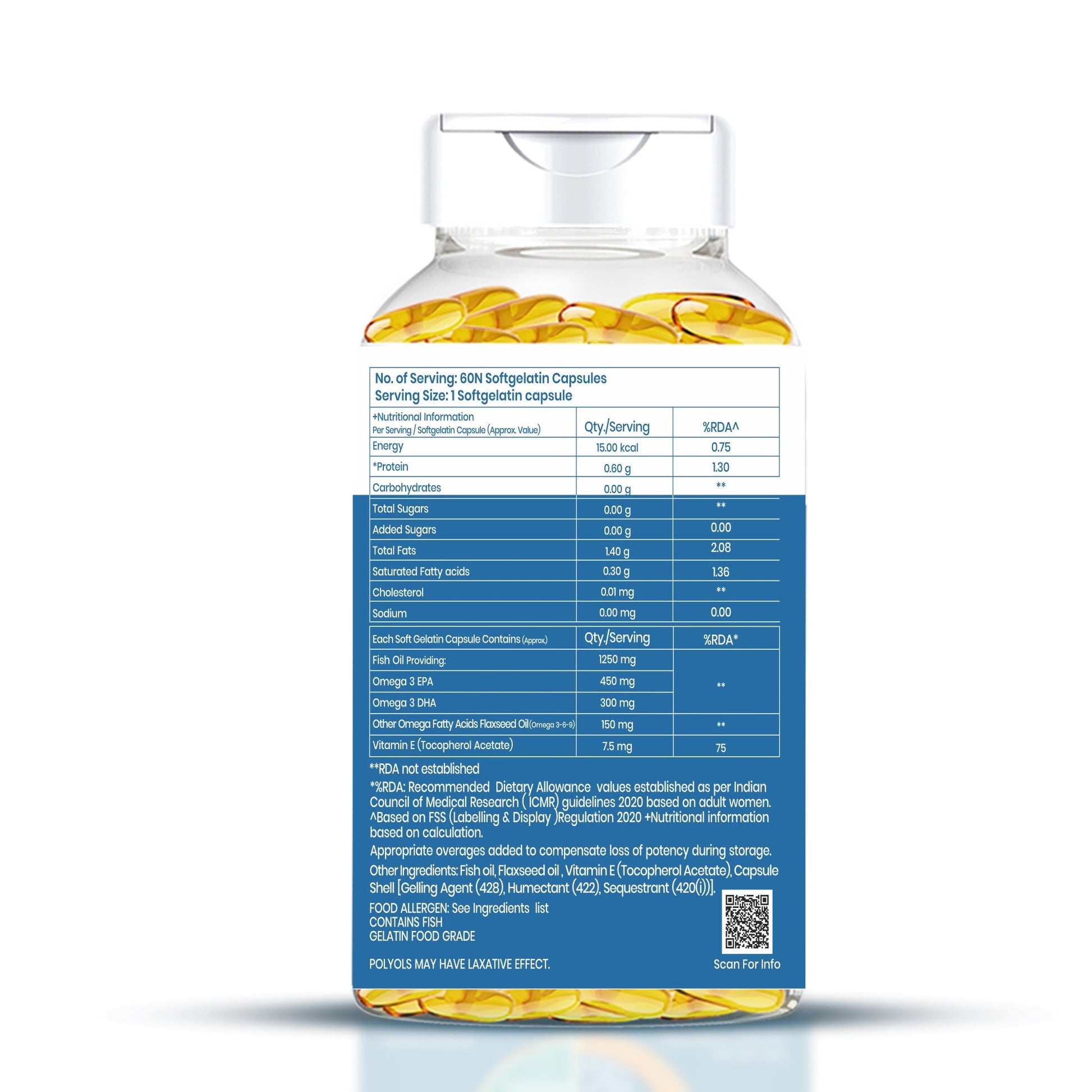 Dr. Morepen Omega-3 Deep Sea Fish Oil Triple Strength Softgels 