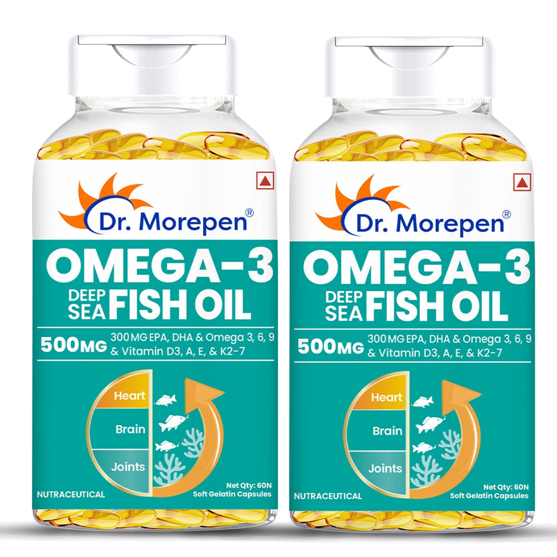 Dr. Morepen Omega-3 Deep Sea Fish Oil 500mg Softgels 