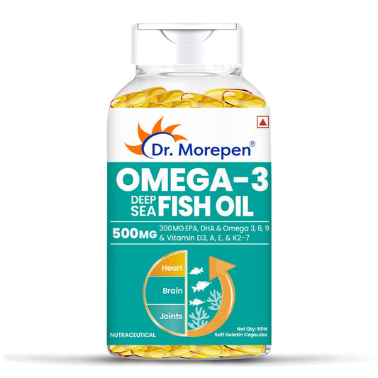 Dr. Morepen Omega-3 Deep Sea Fish Oil 500mg Softgels 