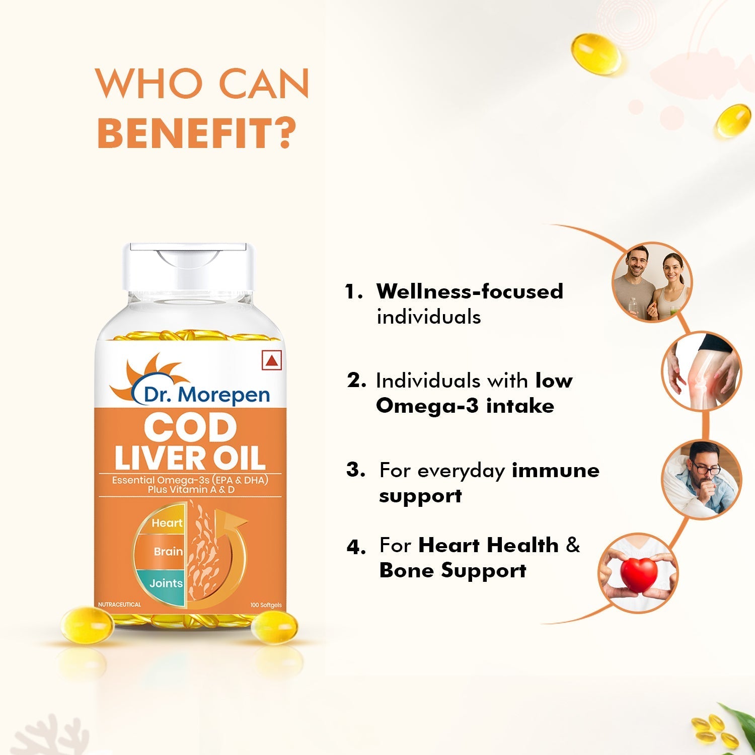 Dr. Morepen Cod Liver Oil Softgels 
