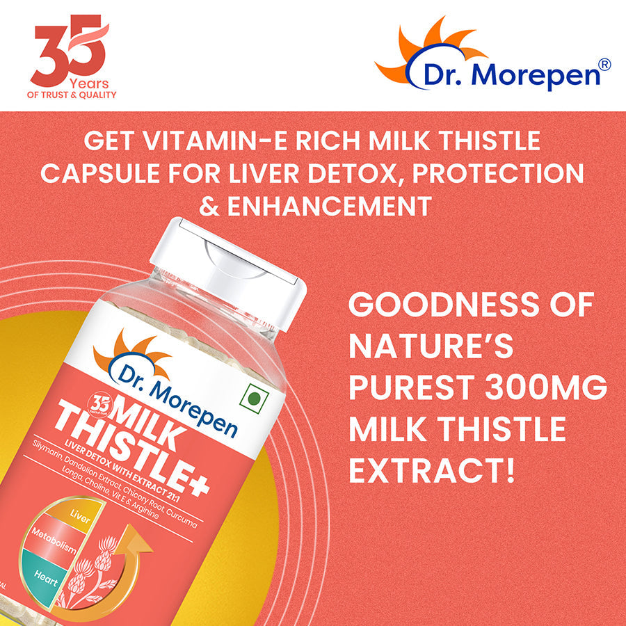 Dr. Morepen Milk Thistle+ Capsules For Liver Health - Grab2buy