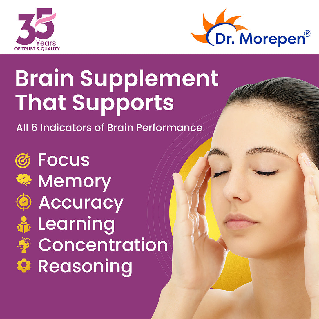 Dr. Morepen Memory Focus & Mood Tablets 