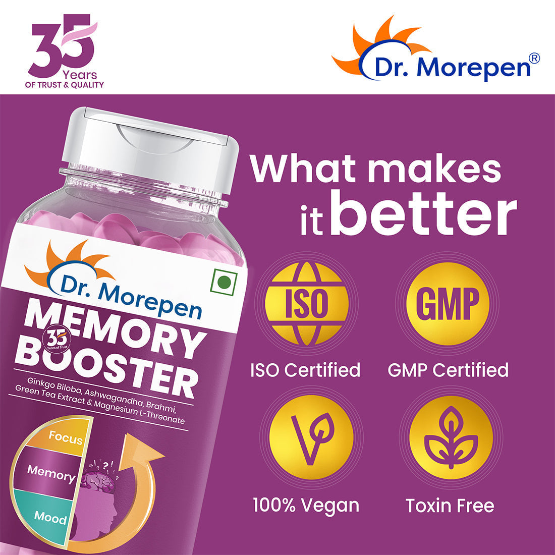 Dr. Morepen Memory Focus & Mood Tablets 