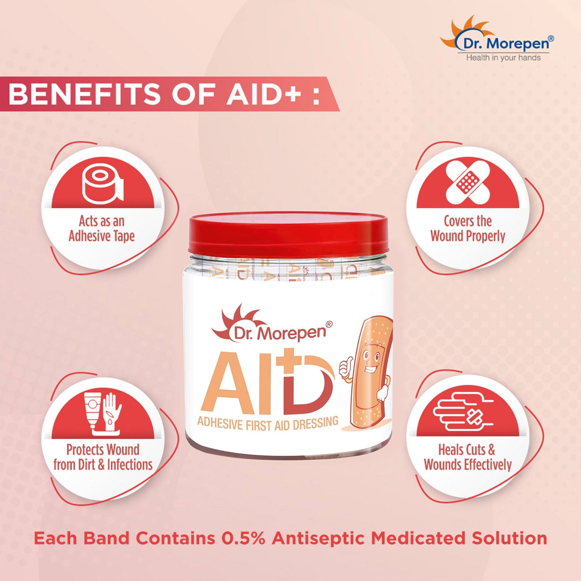 Dr. Morepen AID – Band-Aid Adhesive 