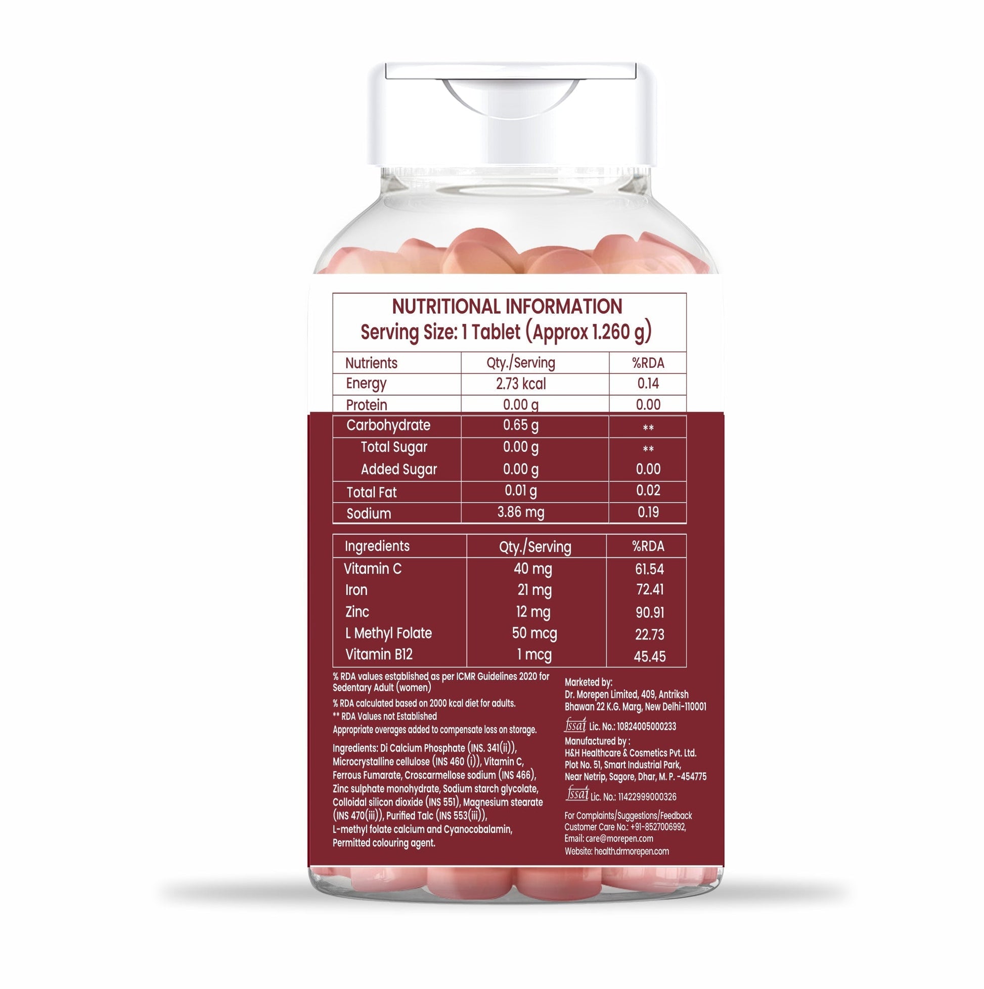 Dr. Morepen Iron & Zinc Tablets 