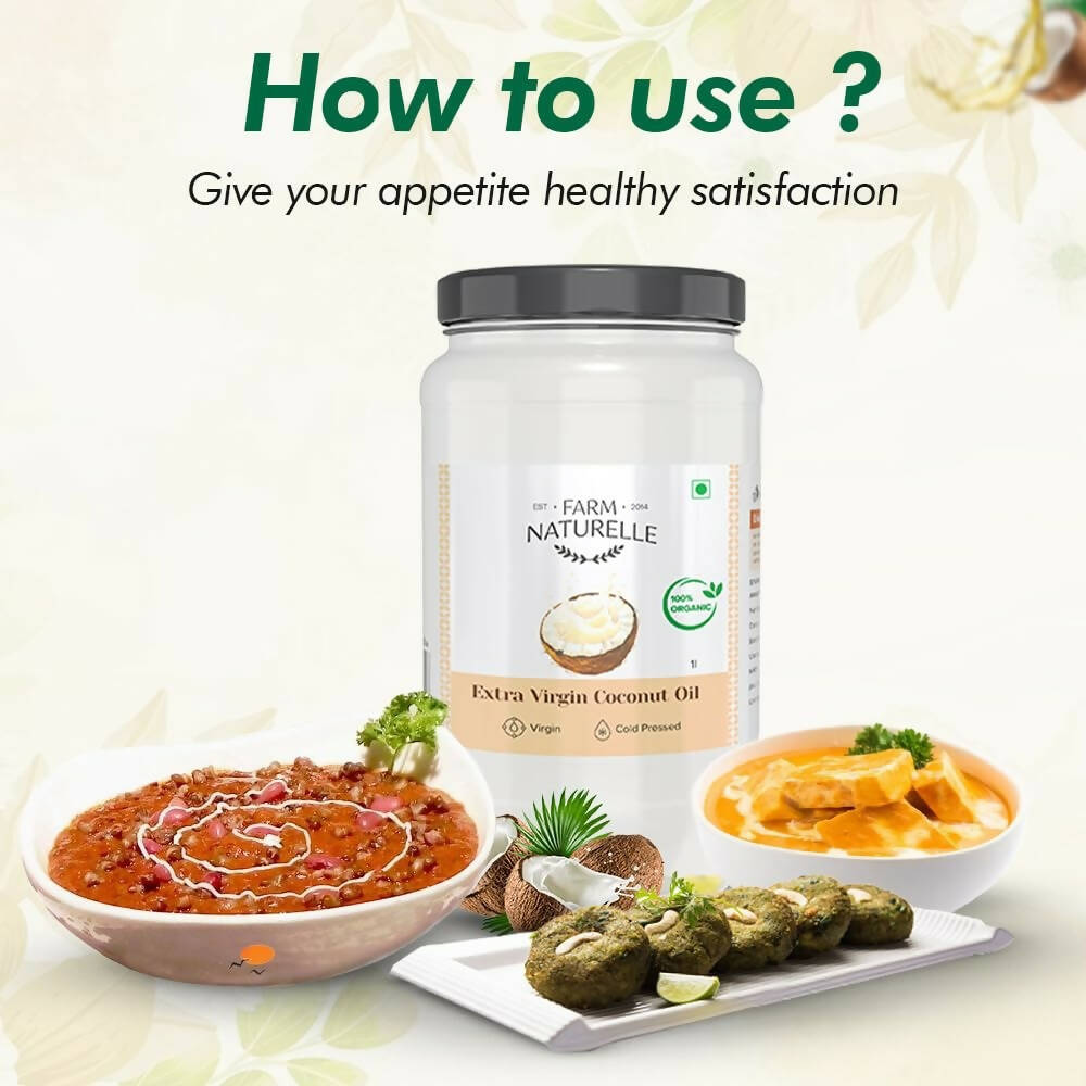 Farm Naturelle 100% Pure Organic Extra-Virgin Cold Pressed Coconut Oil - Grab2buy