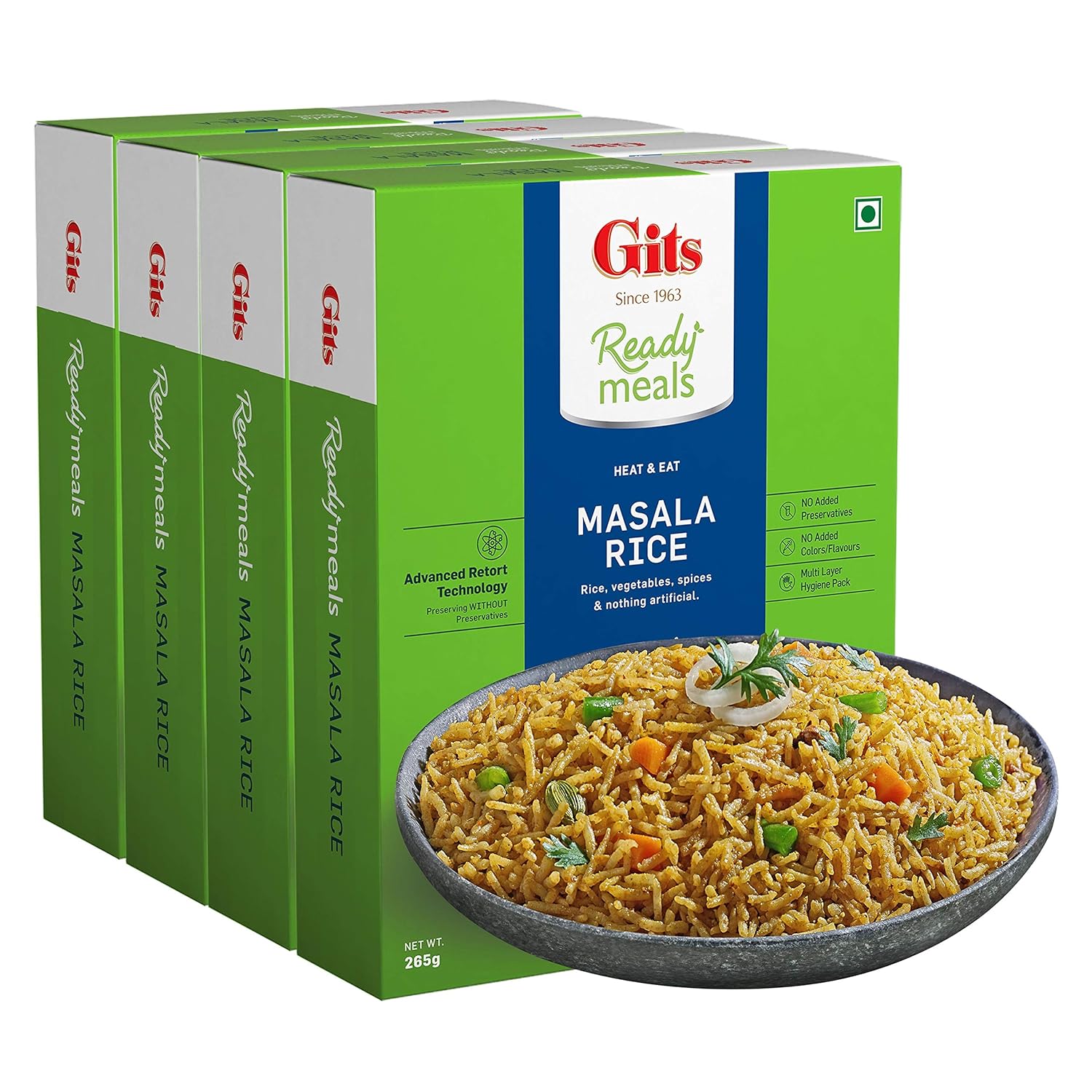 Gits Ready Meals Heat & Eat Masala Rice 